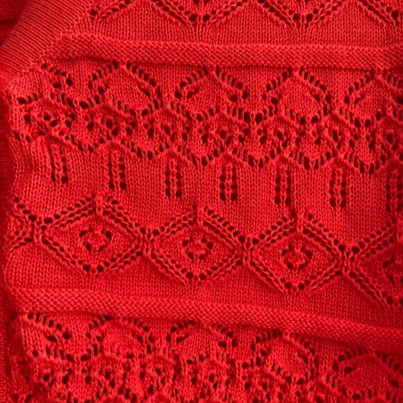 Circus woman's red cardigan size L - Picture 3 of 8